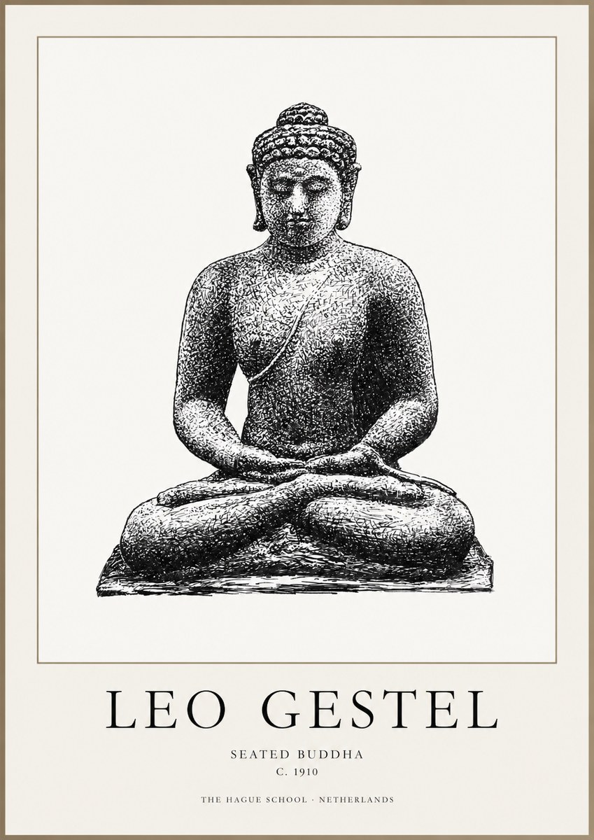 Leo Gestel Seated Buddha No1 - Póster