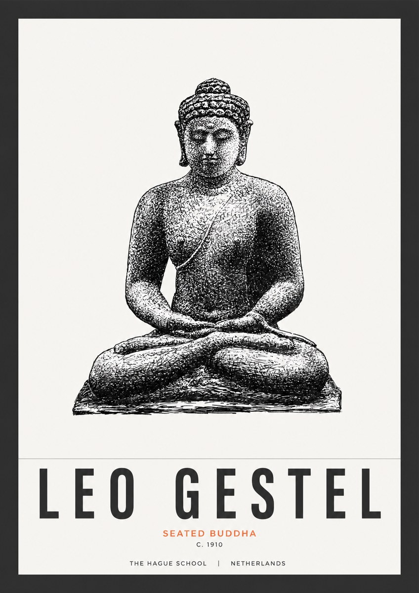 Leo Gestel Seated Buddha No3 - Póster