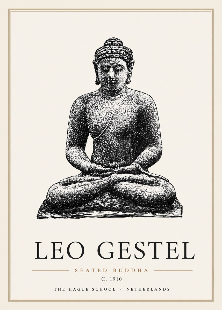 Leo Gestel Seated Buddha No5 - Póster