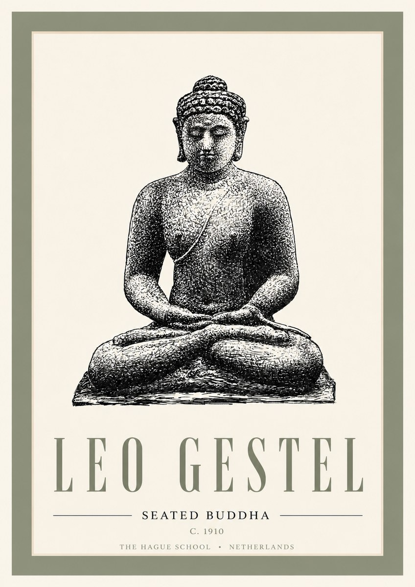 Leo Gestel Seated Buddha No6 - Póster