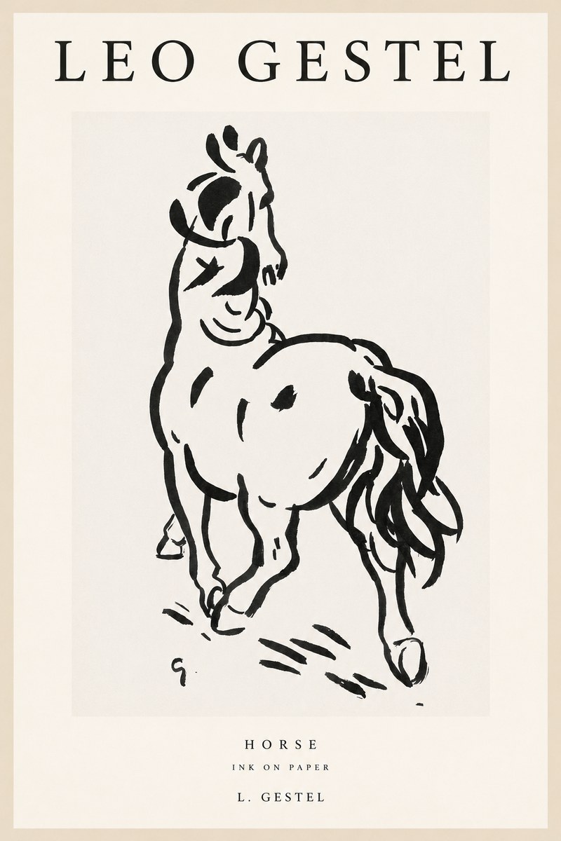 Leo Gestel Horse No1 - Póster