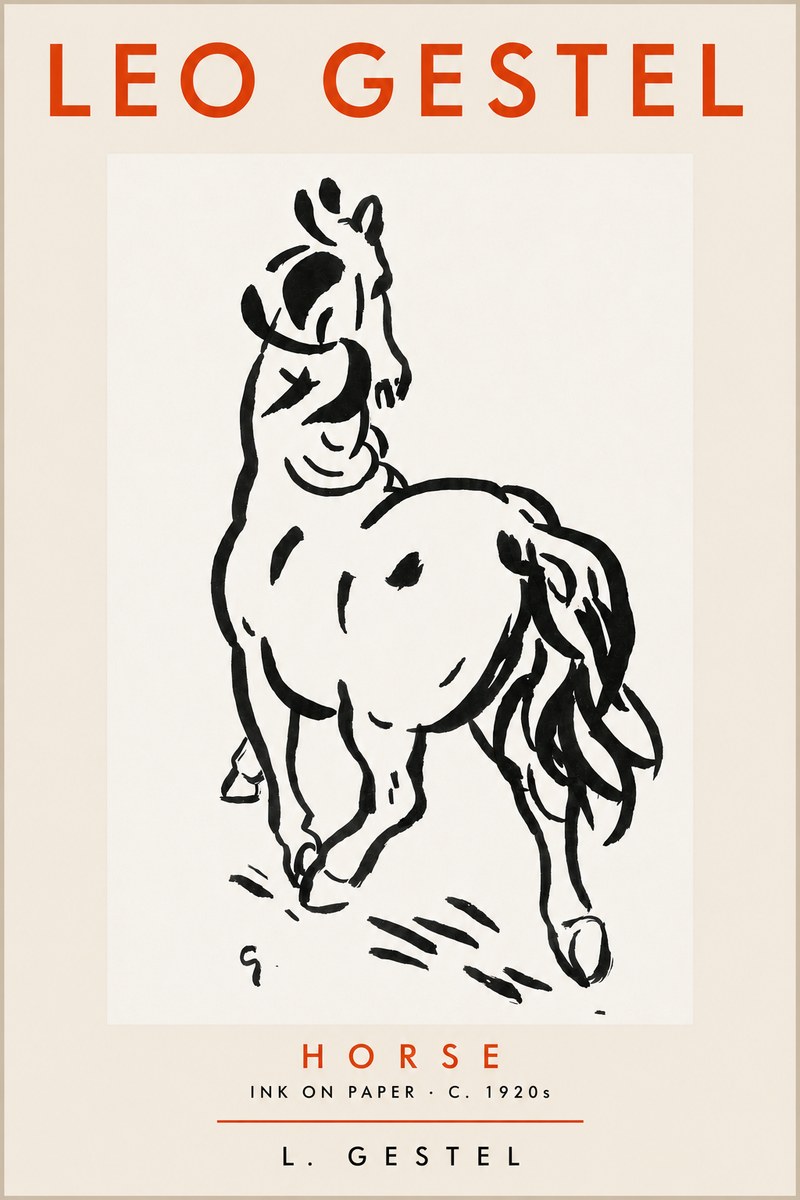 Leo Gestel Horse No4 - Póster
