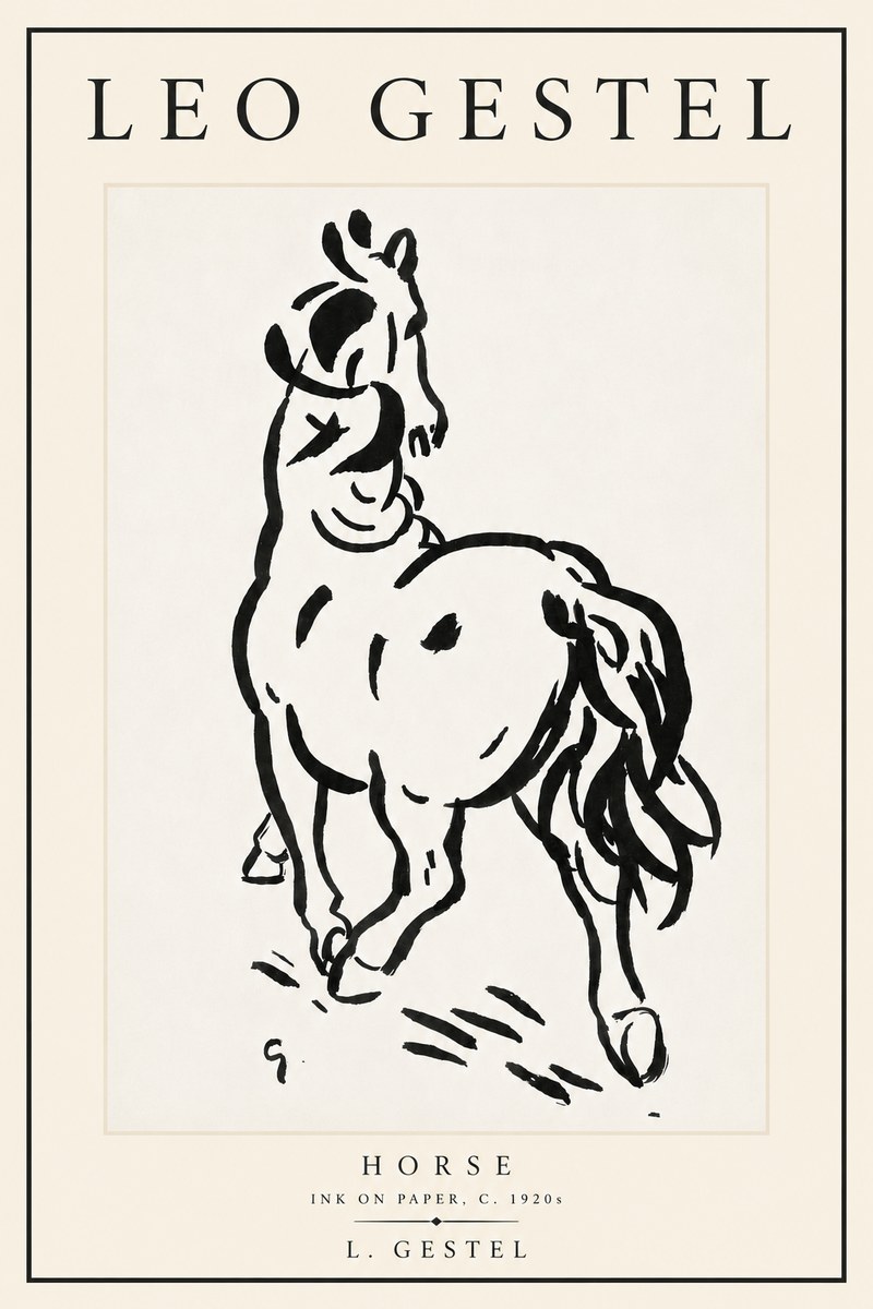 Leo Gestel Horse No5 - Póster