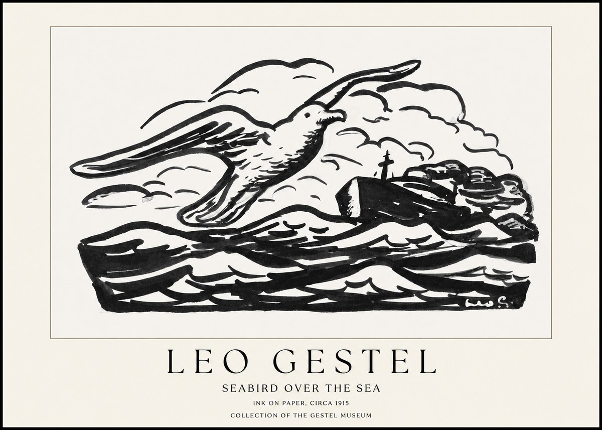 Leo Gestel Seabird over the Sea No1 - Póster