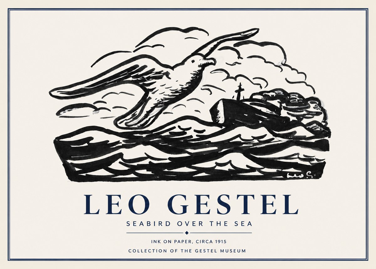 Leo Gestel Seabird over the Sea No2 - Póster