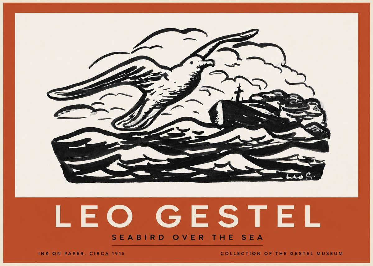 Leo Gestel Seabird over the Sea No3 - Póster