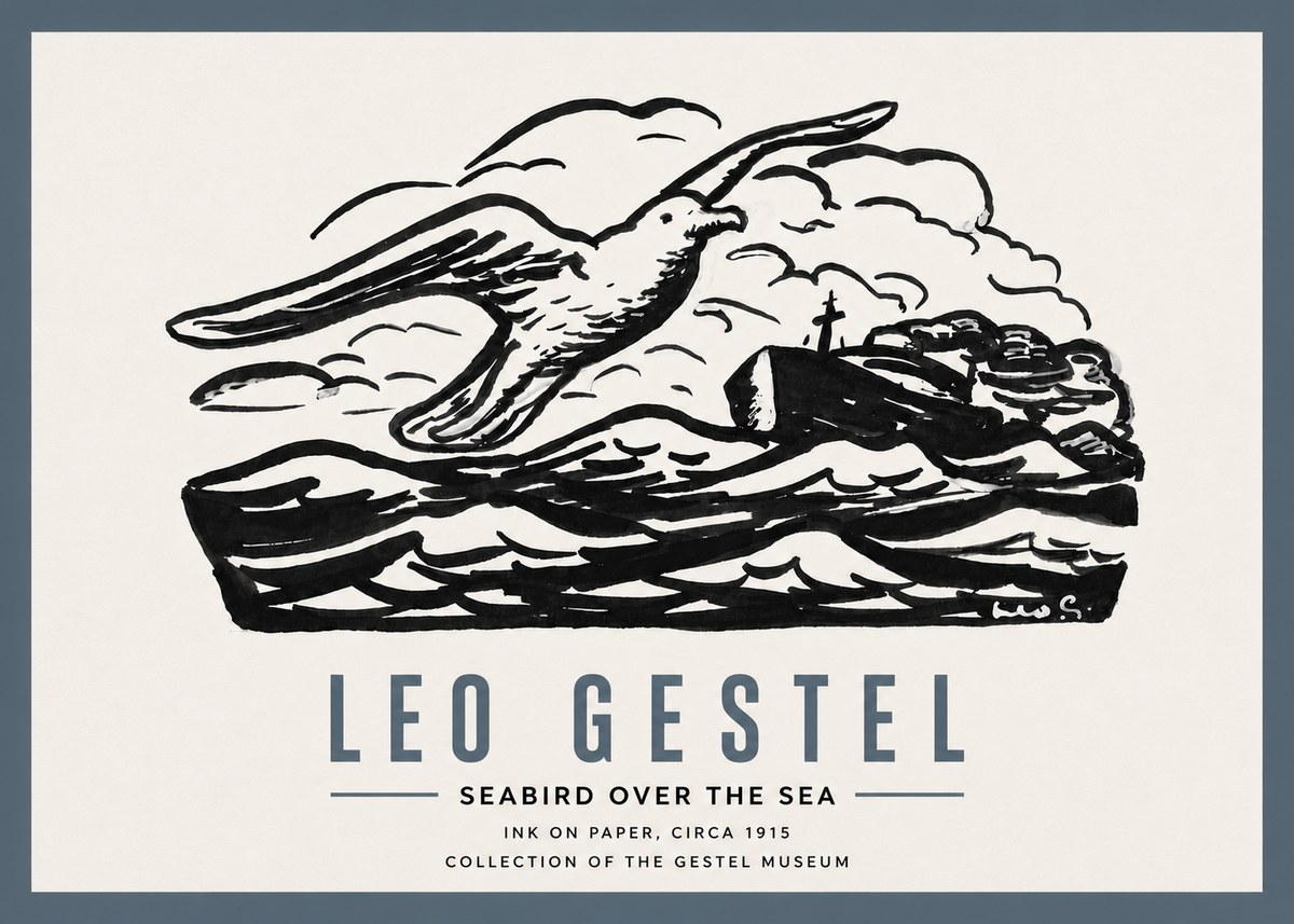 Leo Gestel Seabird over the Sea No5 - Póster