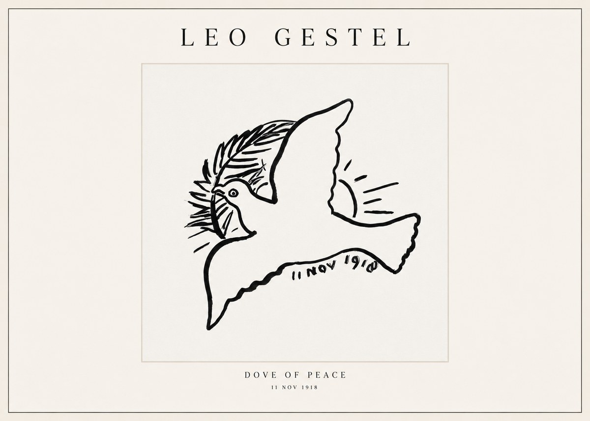Leo Gestel Dove of Peace No1 - Póster