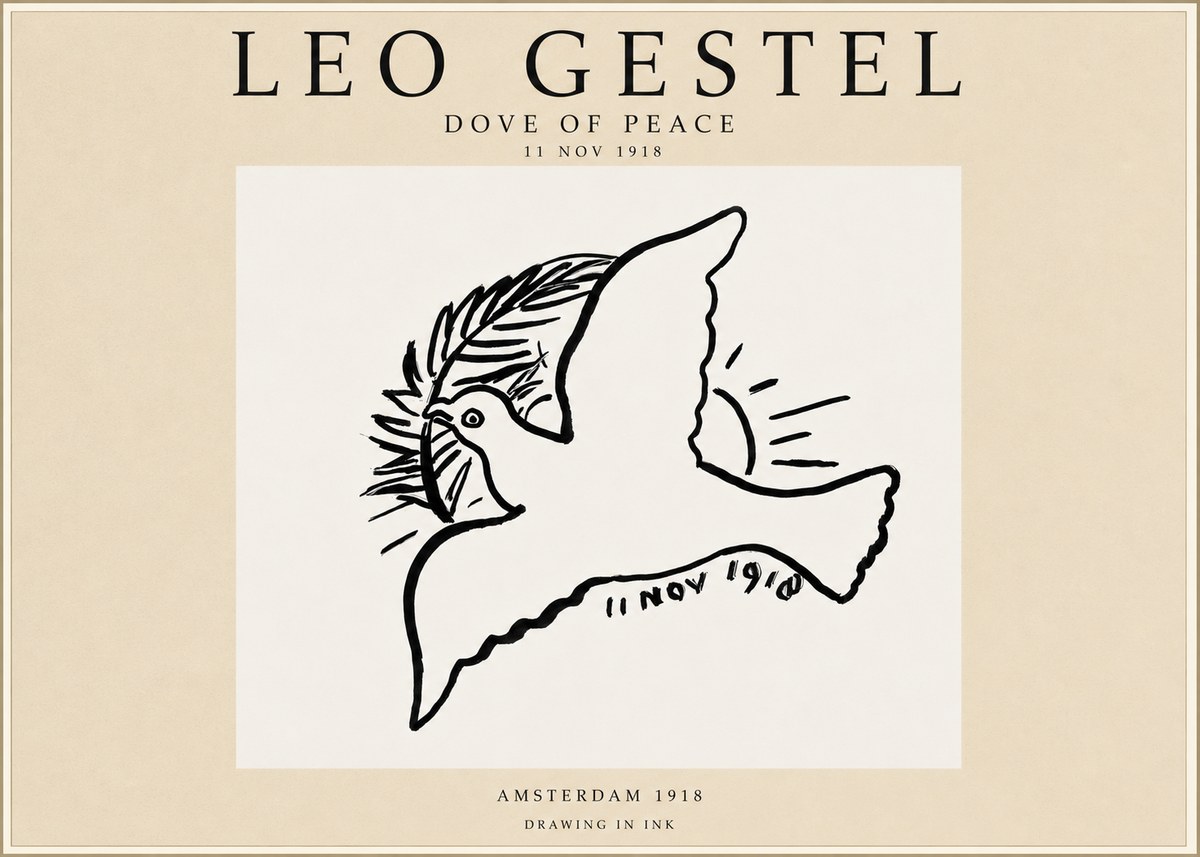 Leo Gestel Dove of Peace No3 - Póster
