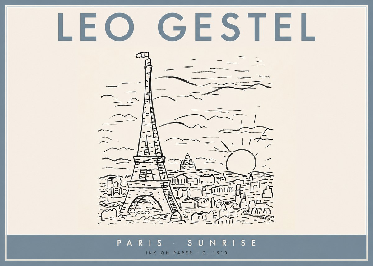 Leo Gestel Paris Sunrise No2 - Póster
