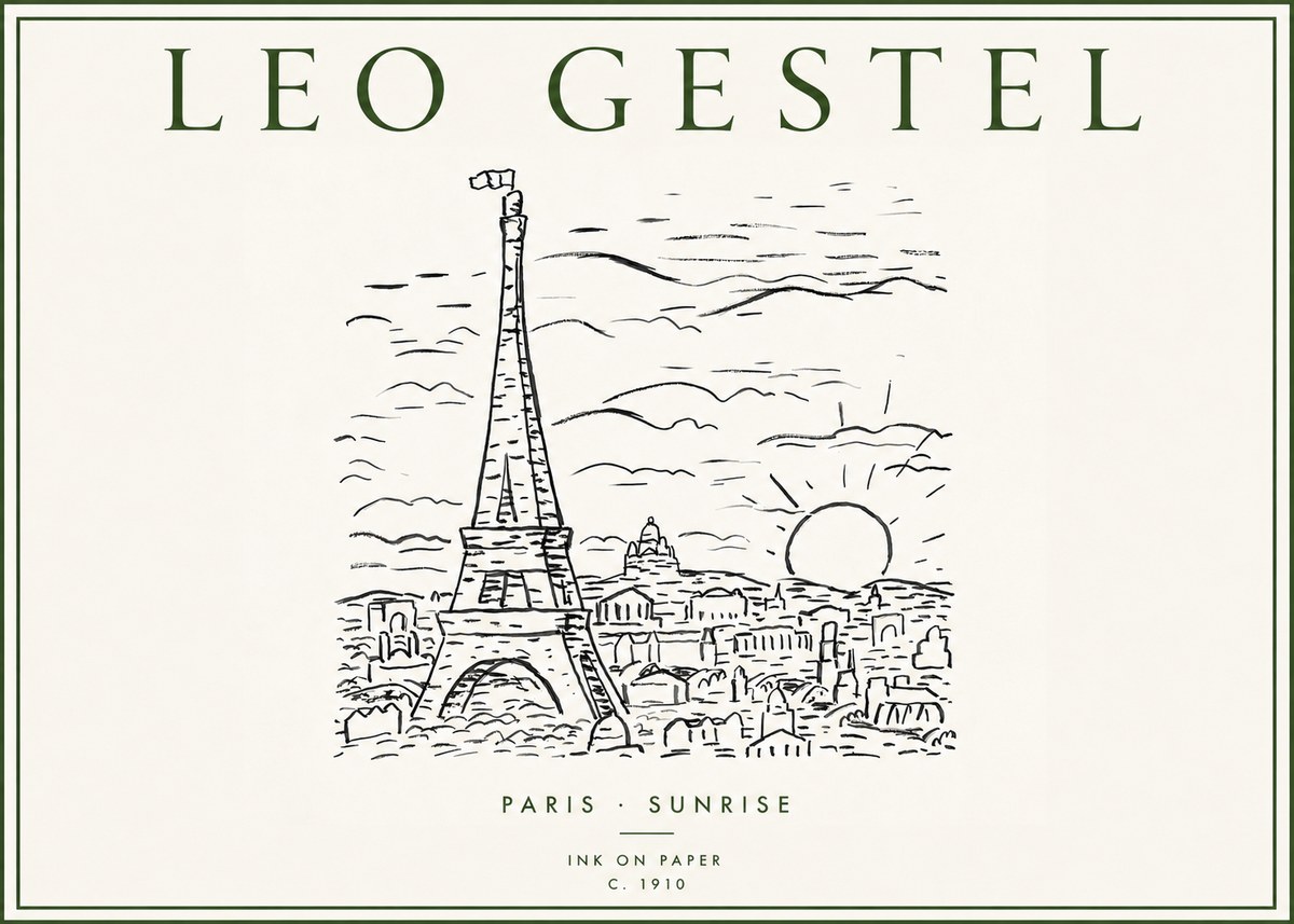 Leo Gestel Paris Sunrise No3 - Póster