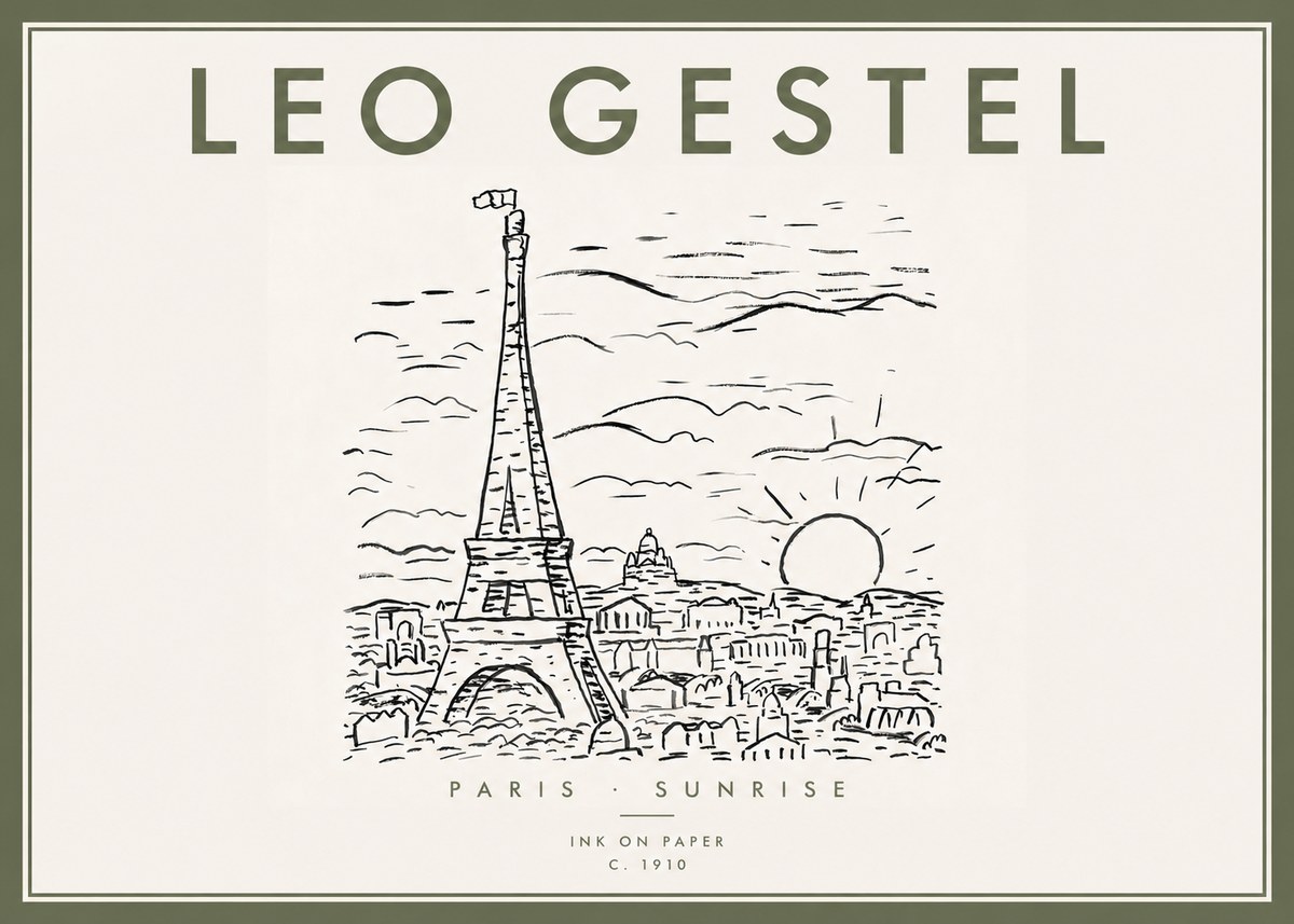 Leo Gestel Paris Sunrise No5 - Póster