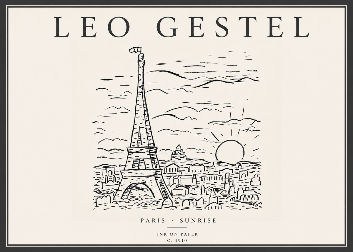 Leo Gestel Paris Sunrise No6 - Póster