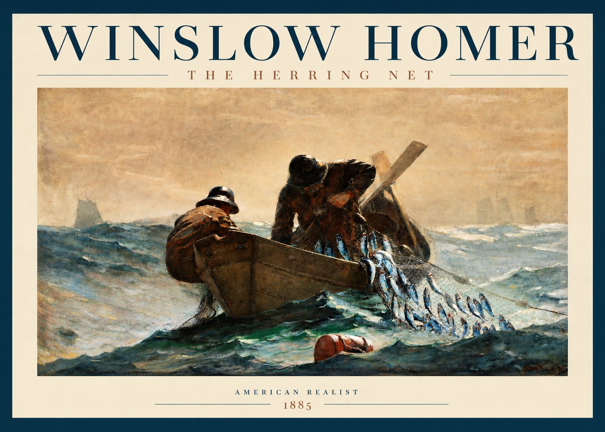 Winslow Homer The Herring Net I No2 - Póster