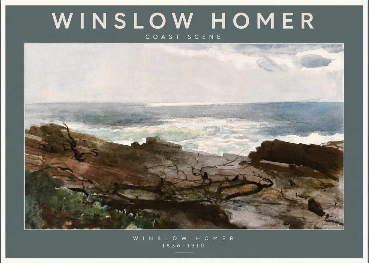 Winslow Homer Coast Scene No2 - Póster
