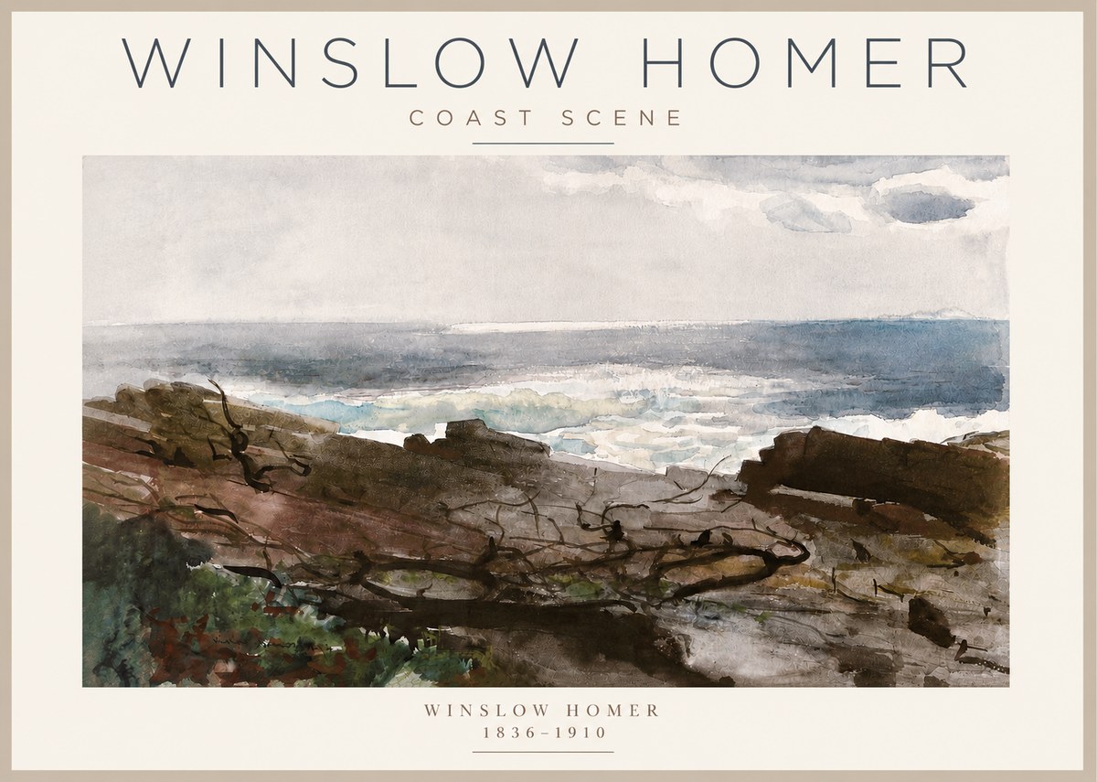 Winslow Homer Coast Scene No3 - Póster
