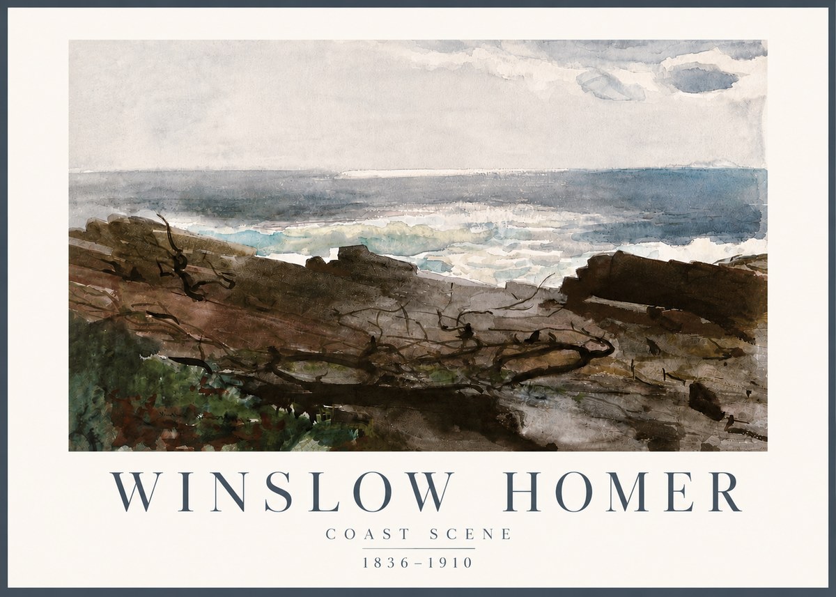 Winslow Homer Coast Scene No4 - Póster