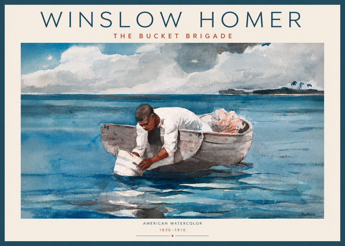 Winslow Homer The Bucket Brigade No6 - Póster