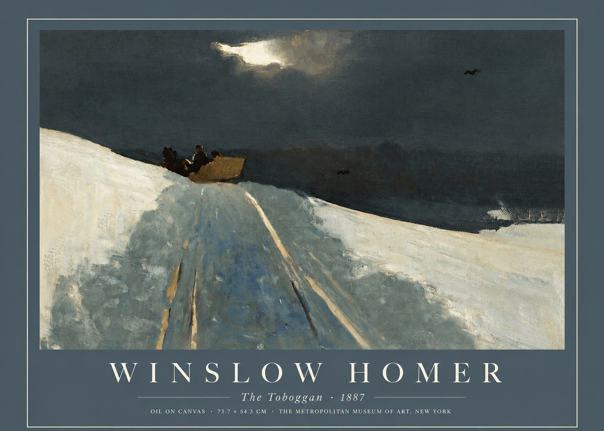 Winslow Homer The Toboggan No2 - Póster