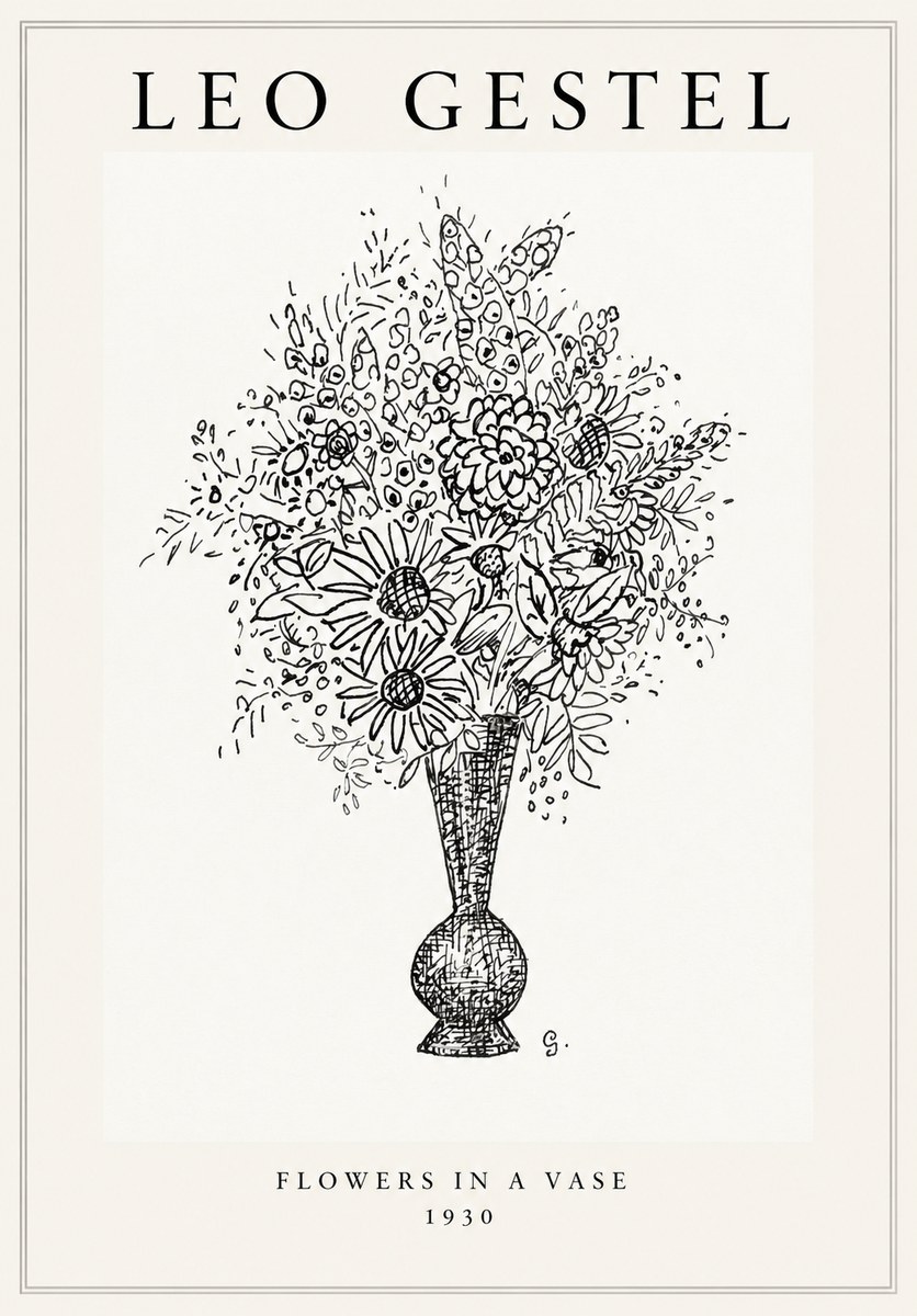 Leo Gestel Flowers in a Vase No1 - Póster