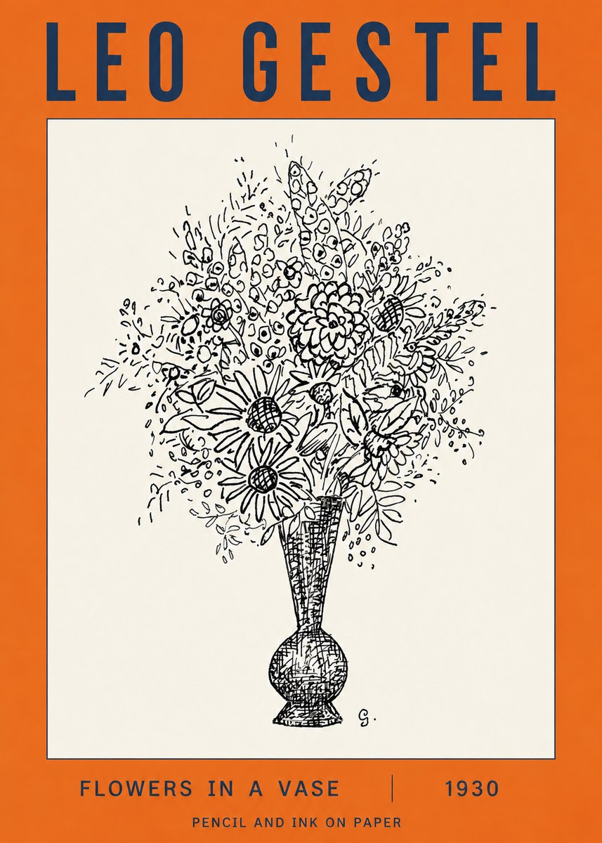 Leo Gestel Flowers in a Vase No2 - Póster