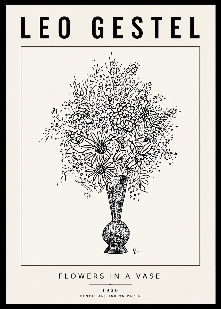 Leo Gestel Flowers in a Vase No6 - Póster