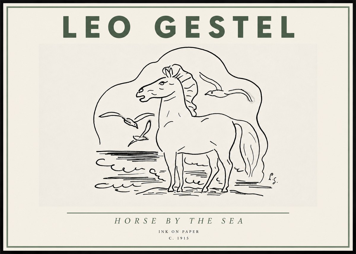 Leo Gestel Horse by the Sea No4 - Póster