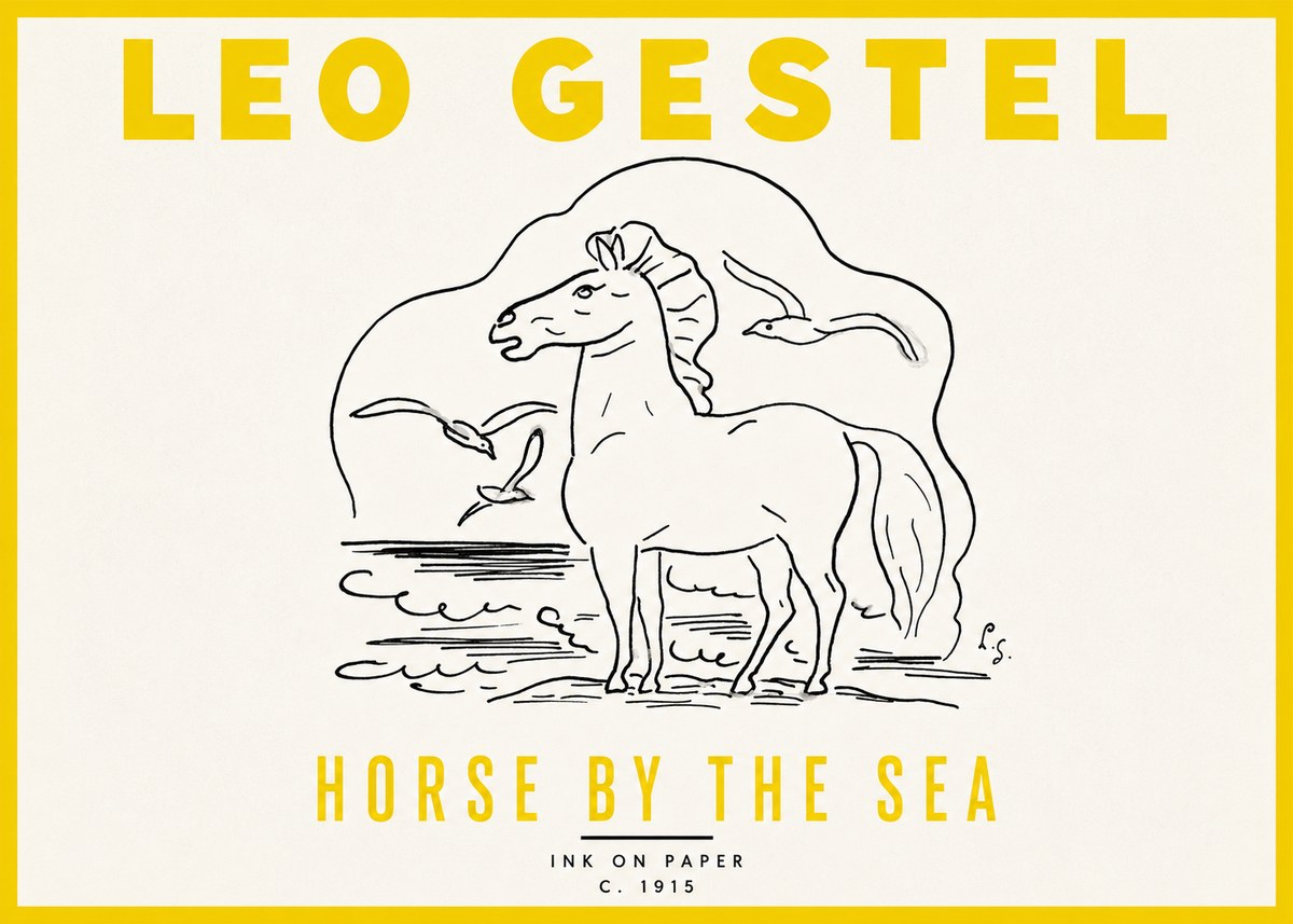 Leo Gestel Horse by the Sea No5 - Póster