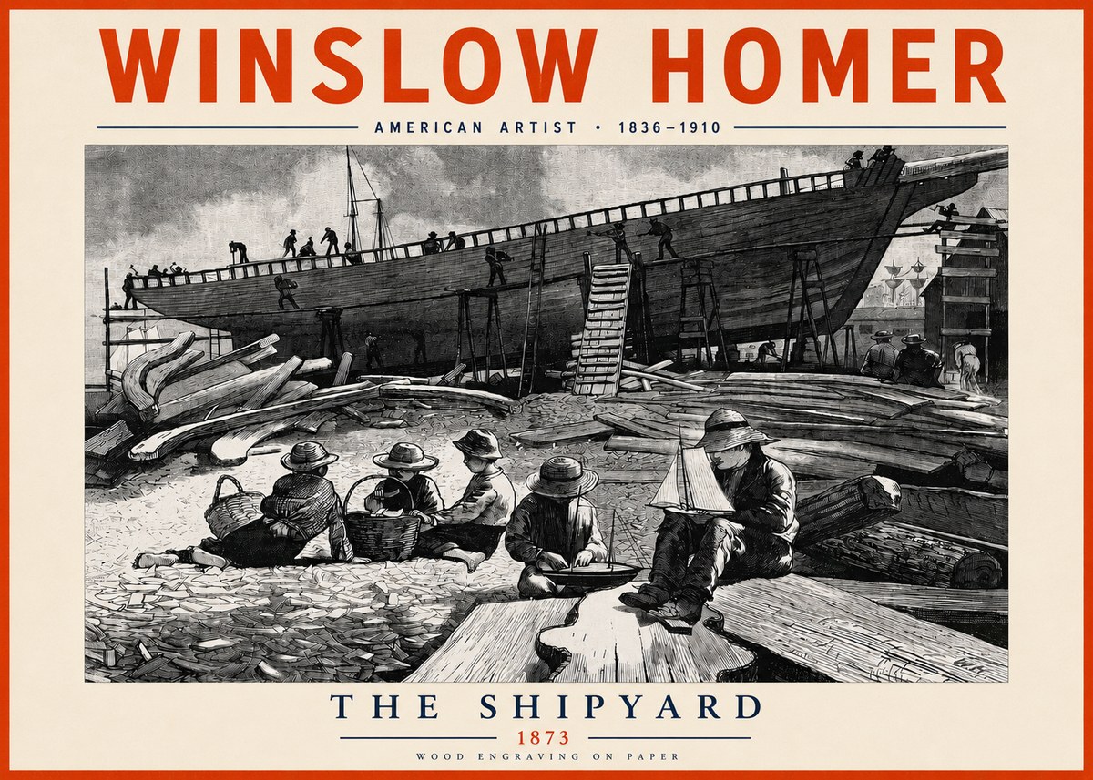 Winslow Homer The Shipyard No3 - Póster