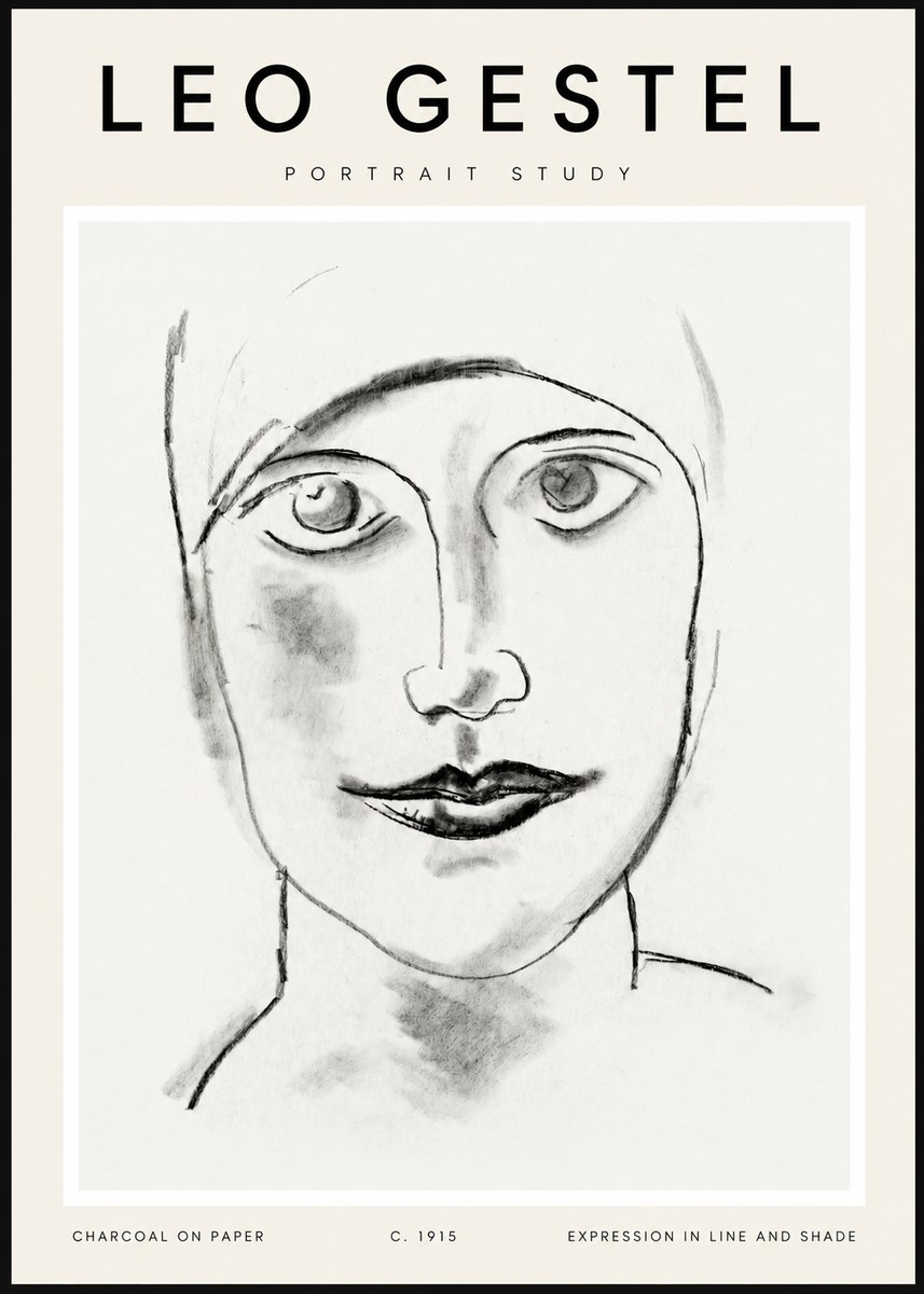 Leo Gestel Portrait Study I No2 - Póster