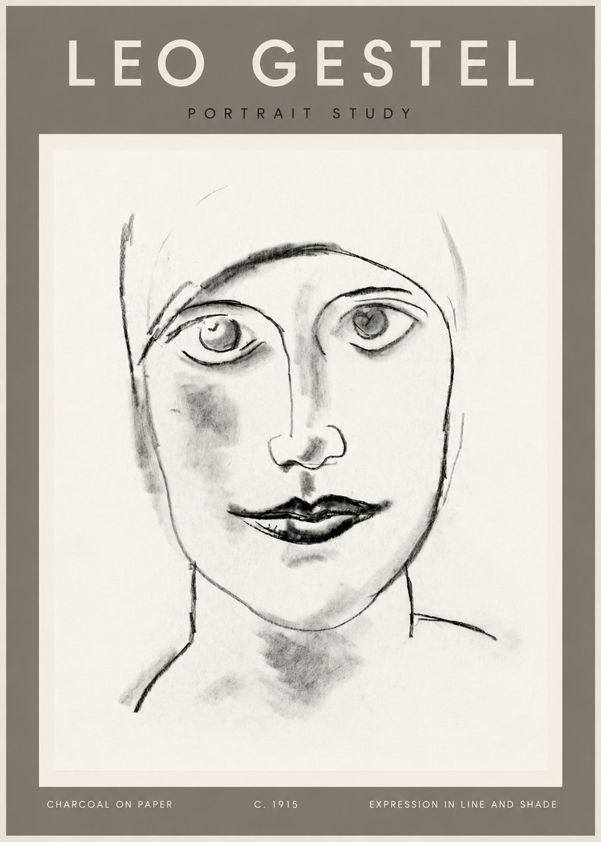 Leo Gestel Portrait Study I No3 - Póster