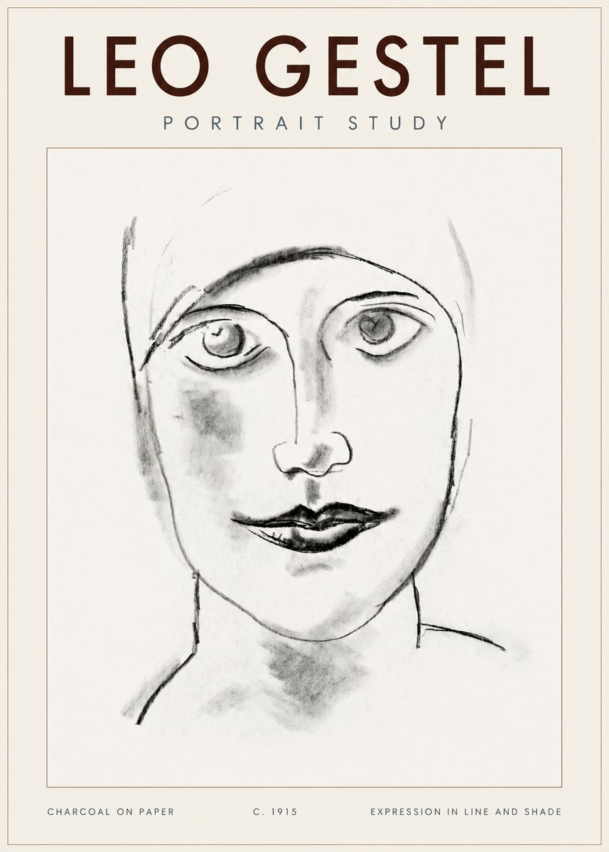 Leo Gestel Portrait Study I No4 - Póster