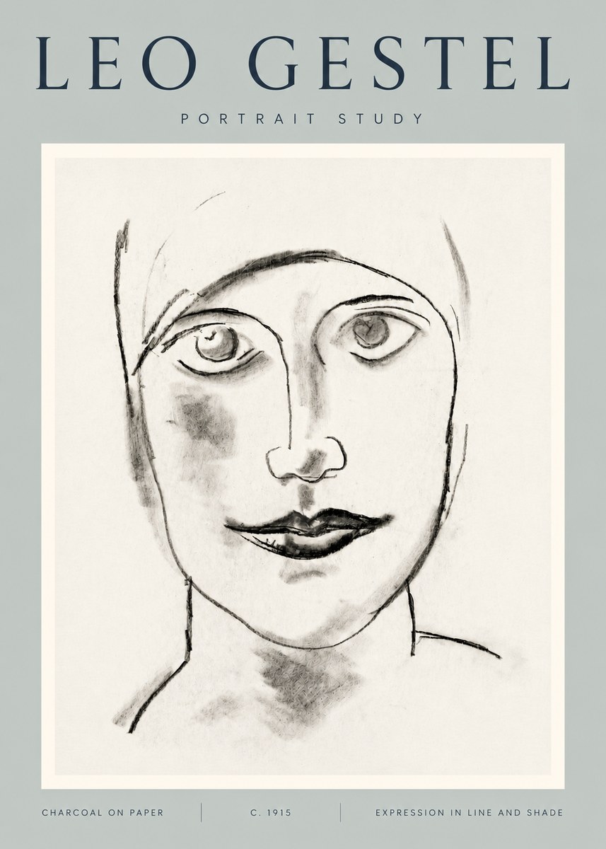 Leo Gestel Portrait Study I No5 - Póster