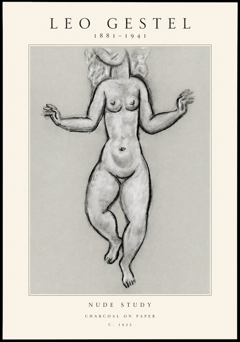 Leo Gestel Nude Study No1 - Póster