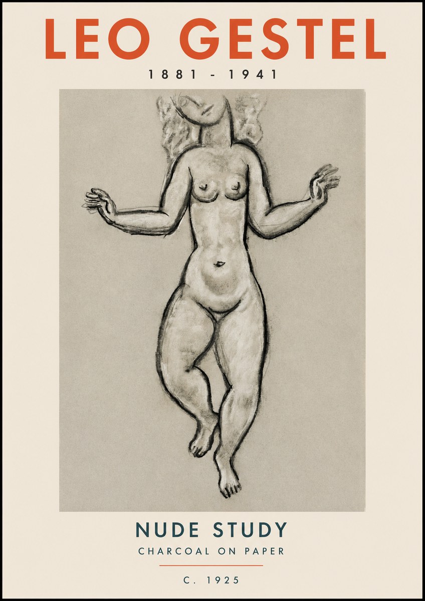 Leo Gestel Nude Study No2 - Póster