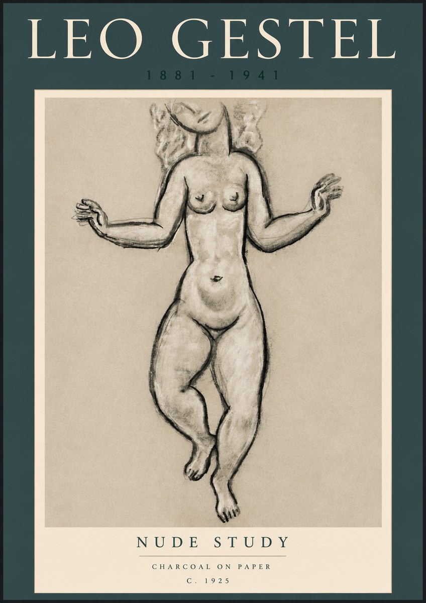Leo Gestel Nude Study No4 - Póster