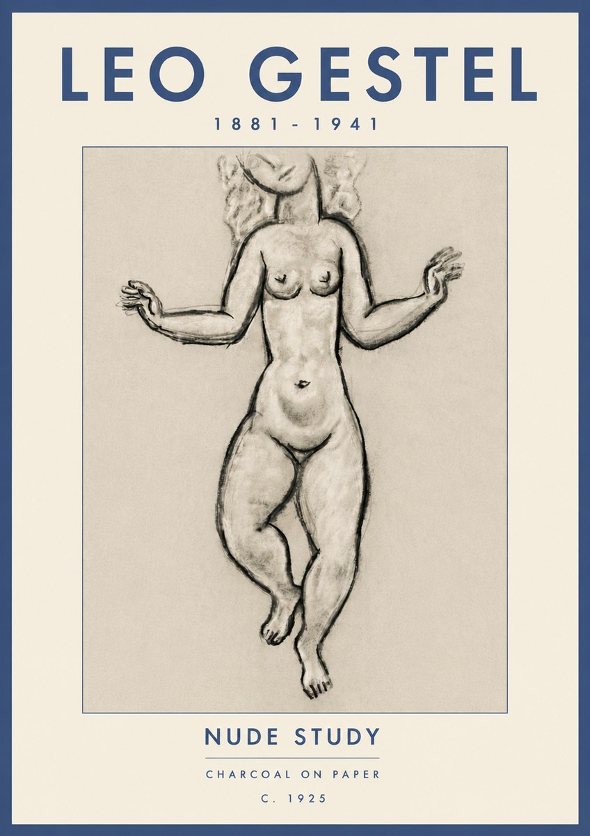 Leo Gestel Nude Study No6 - Póster