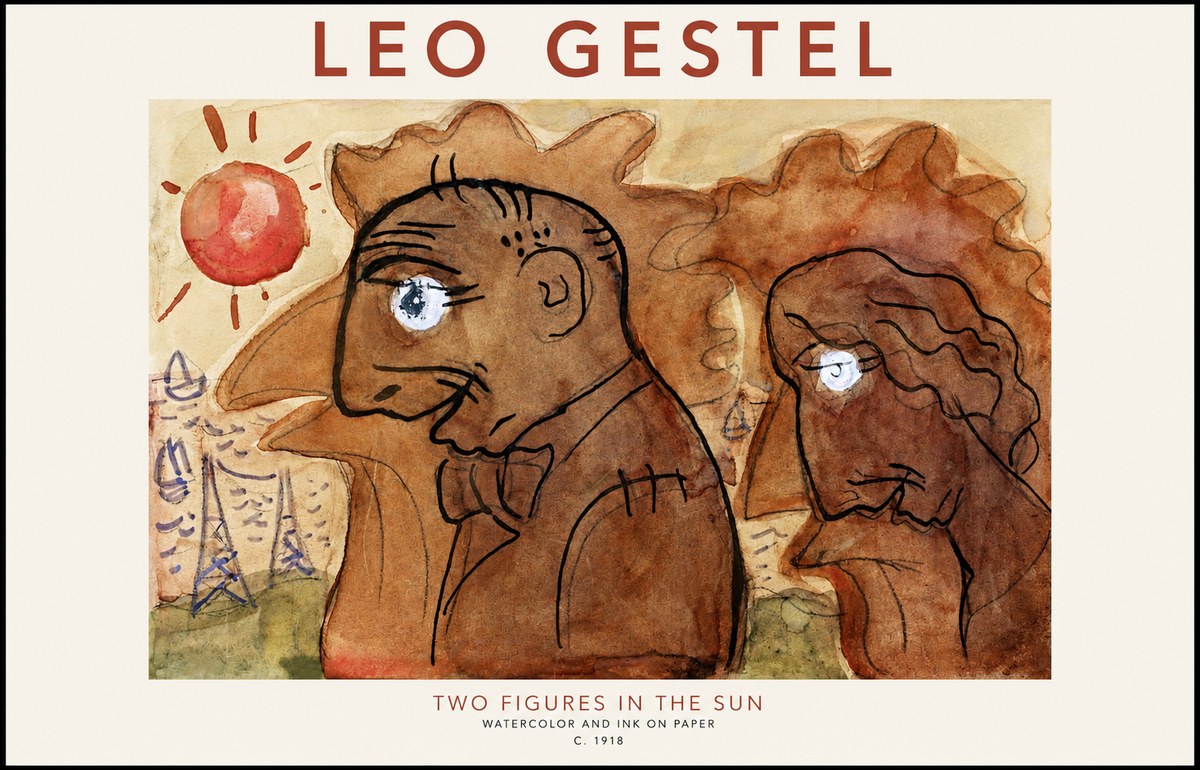 Leo Gestel Two Figures in the Sun No1 - Póster