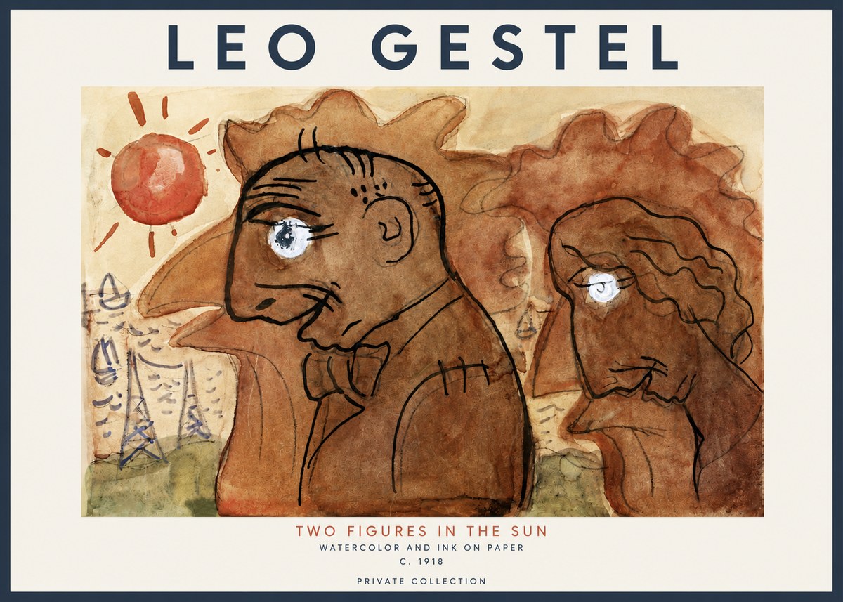 Leo Gestel Two Figures in the Sun No2 - Póster