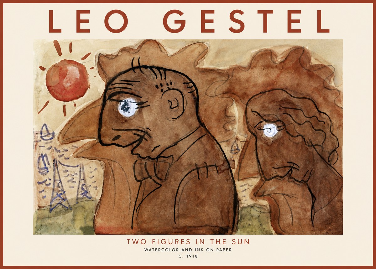 Leo Gestel Two Figures in the Sun No3 - Póster