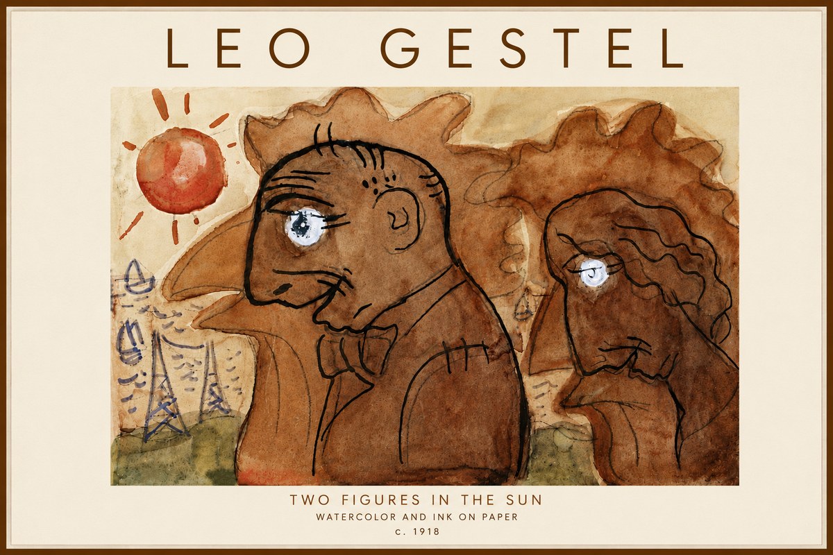 Leo Gestel Two Figures in the Sun No6 - Póster