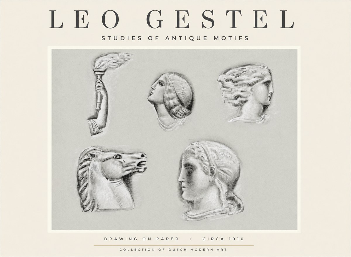 Leo Gestel Studies of Antique Motifs No1 - Póster
