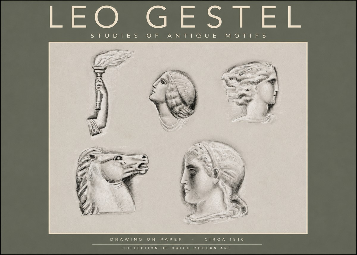Leo Gestel Studies of Antique Motifs No2 - Póster