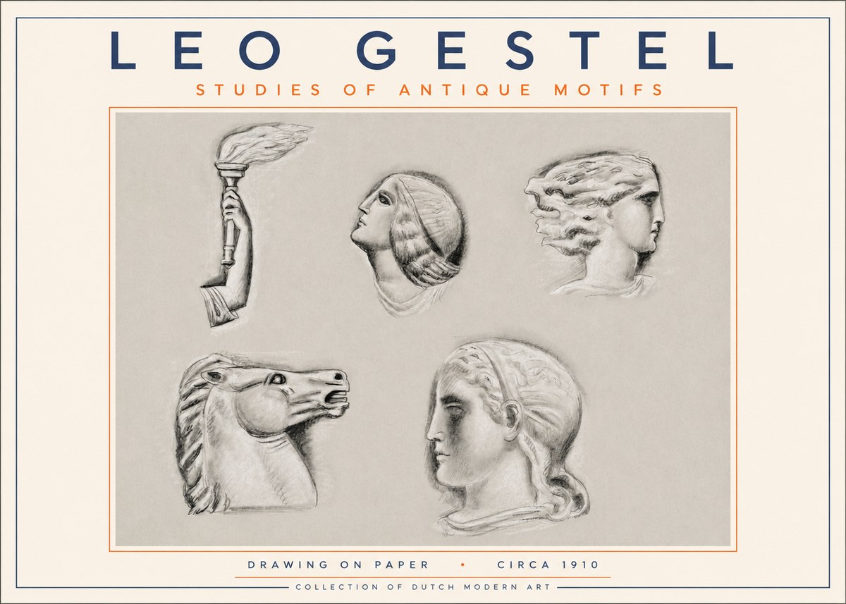 Leo Gestel Studies of Antique Motifs No3 - Póster