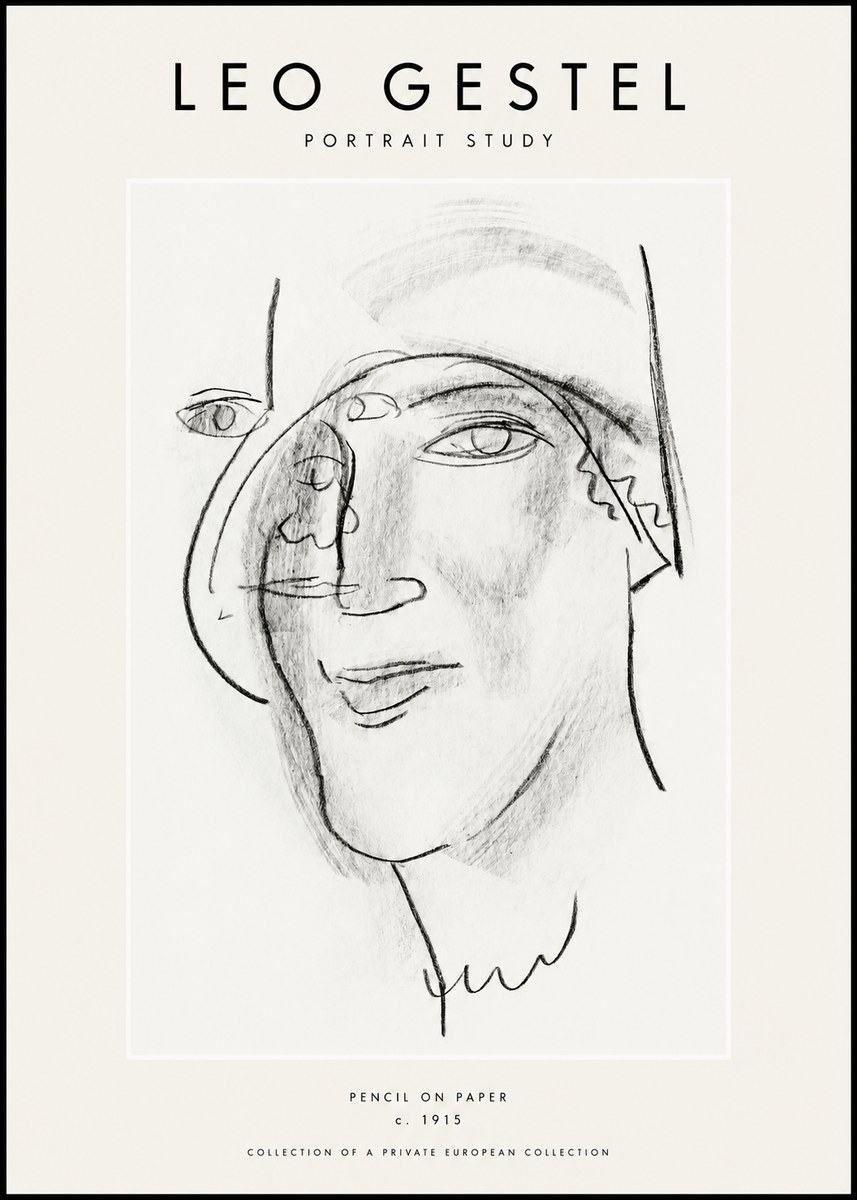 Leo Gestel Portrait Study II No1 - Póster