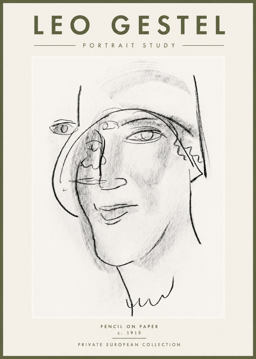 Leo Gestel Portrait Study II No3 - Póster
