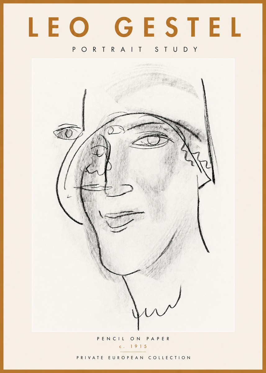 Leo Gestel Portrait Study II No4 - Póster