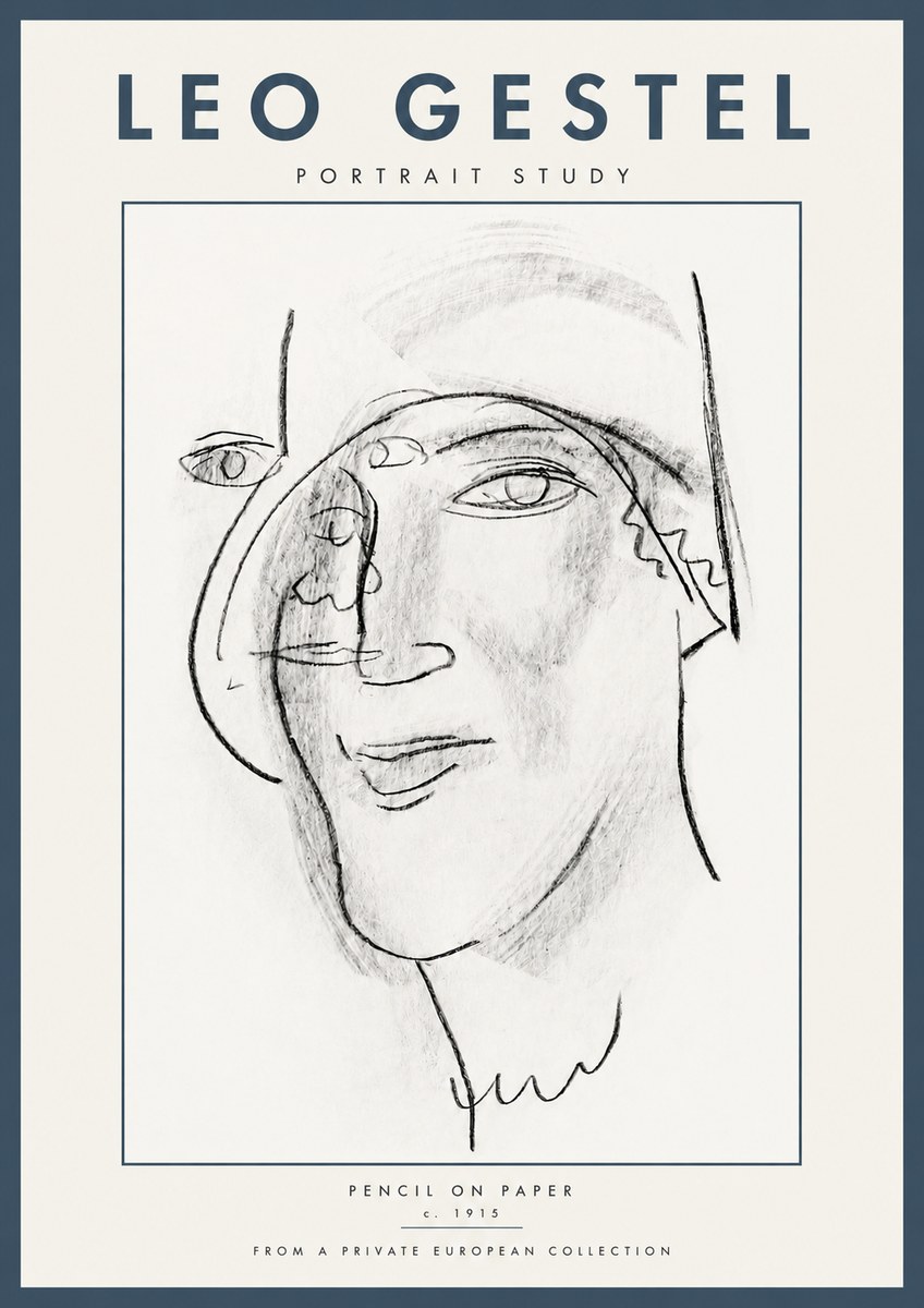 Leo Gestel Portrait Study II No5 - Póster
