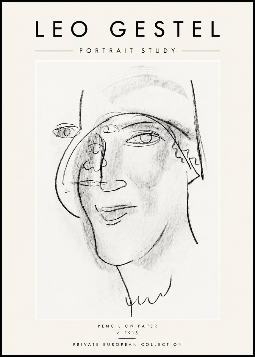 Leo Gestel Portrait Study II No6 - Póster