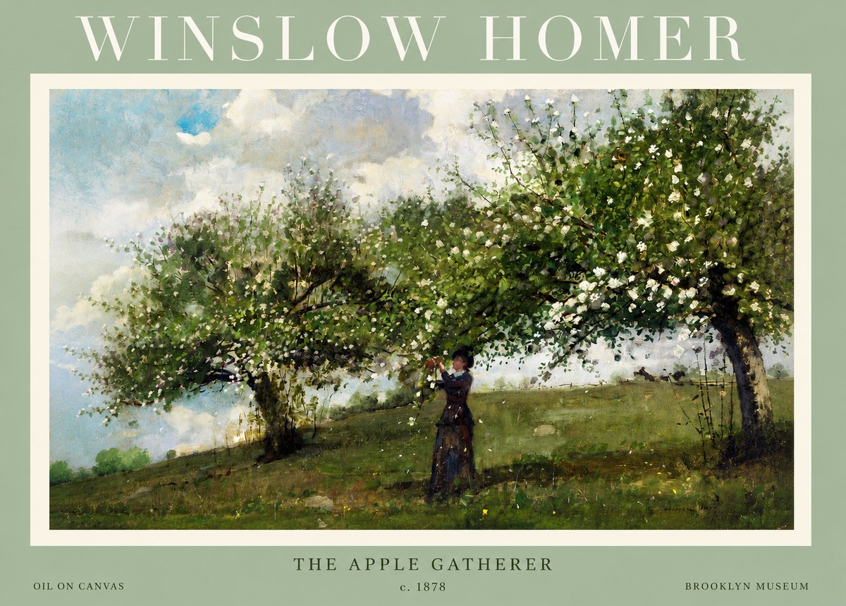 Winslow Homer The Apple Gatherer No2 - Póster